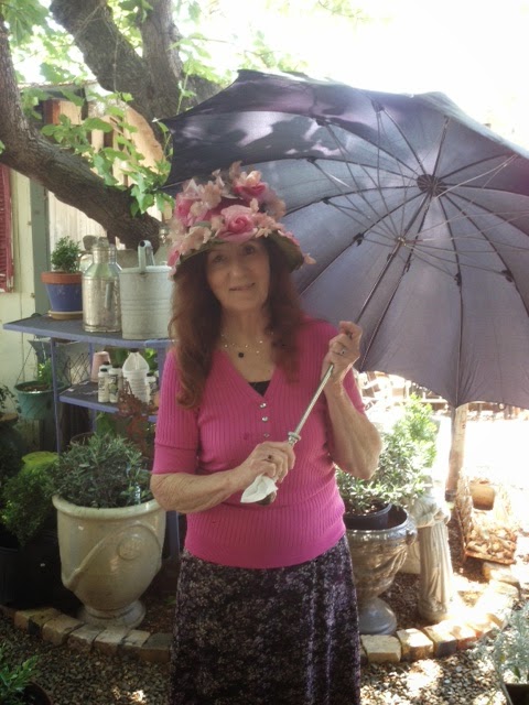  Johnnien came to tea in a pretty hat and parasol