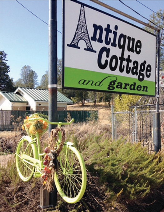 bike-beautification-Shasta_Lake-antique-cottage-garden